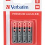 BATERIE VERBATIM  AAA (R3), 1.5V alcalina,  4 buc., 