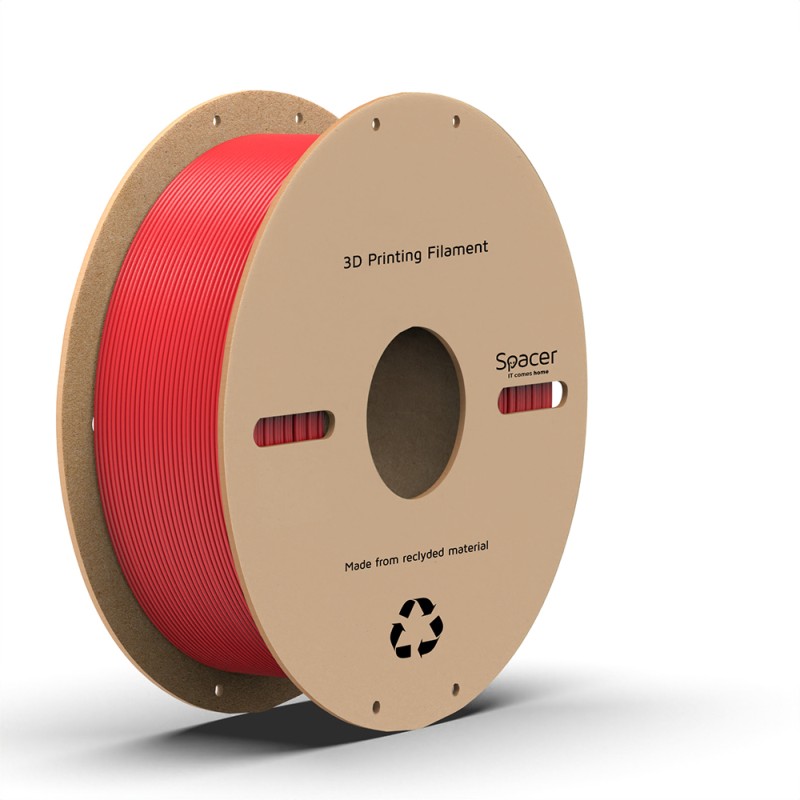FILAMENT Spacer pt. imprimanta 3D - PLA, 1.75mm diamentru, 1Kg / bobina, aprox. 330m, topire 195-235 grC, red, 