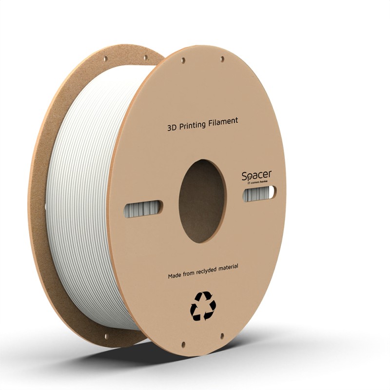 FILAMENT Spacer pt. imprimanta 3D - PLA, 1.75mm diamentru, 1Kg / bobina, aprox. 330m, topire 195-235 grC, white, 