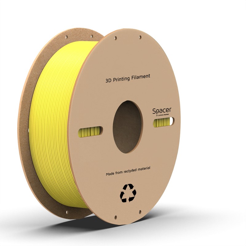 FILAMENT Spacer pt. imprimanta 3D - PLA, 1.75mm diamentru, 1Kg / bobina, aprox. 330m, topire 195-235 grC, yellow, 