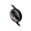 CABLU alimentare si date Baseus Free2Pull Mini, Fast Charging Data Cable pt. smartphone, retractabil, USB Type-C la USB Type-C 100W, 1.5m, negru 