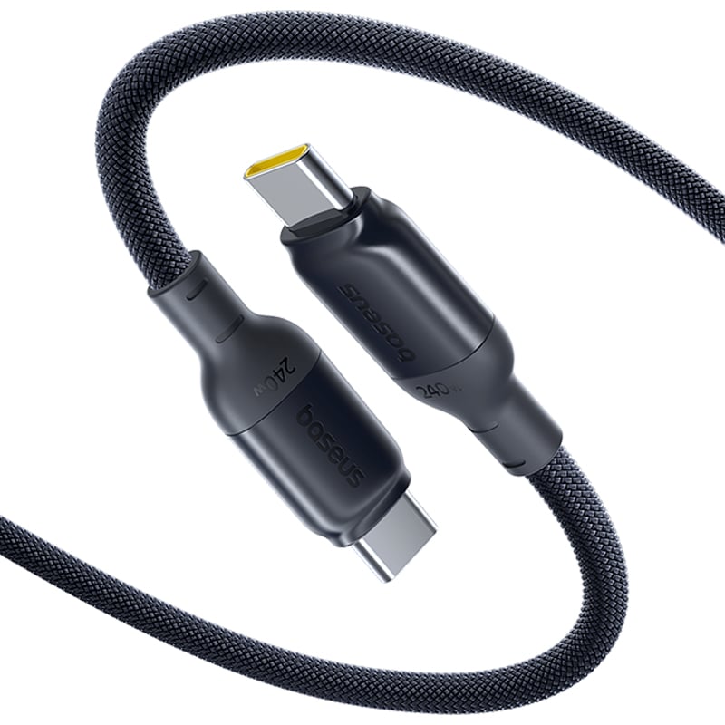 CABLU alimentare si date Baseus PicoGo, Fast Charging Data Cable pt. smartphone, USB Type-C la USB Type-C 240W, 2m, braided, negru 