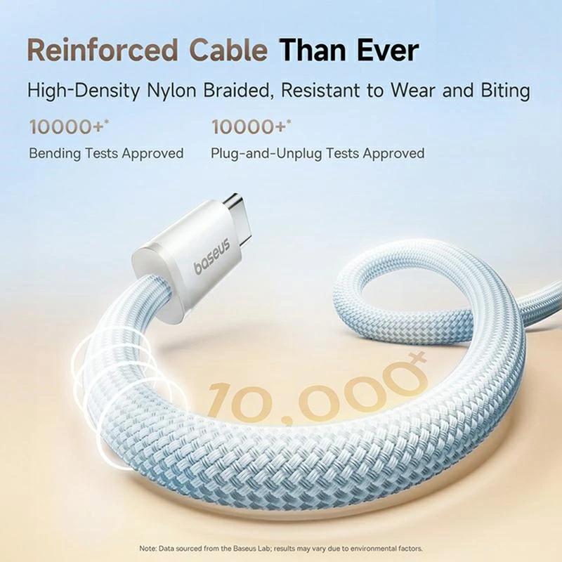 CABLU alimentare si date Baseus Dynamic 4 Pro, Fast Charging Data Cable pt. smartphone, USB Type-C la USB Type-C 100W, 1m, braided, albastru 