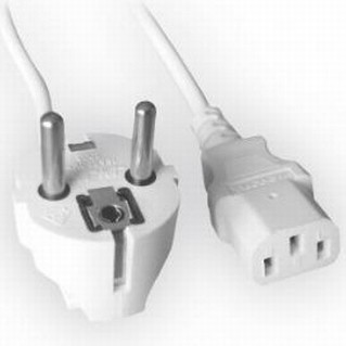 CABLU alimentare GEMBIRD 1.8m, intrare Shucko, iesire C13, 10A, certificare VDE, bulk, white, 