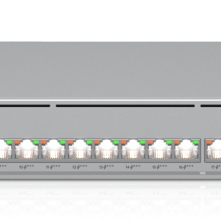 Ubiquiti network switch ECS-24-PoE-EU Enterprise-grade 24-port, Layer 3 Etherlighting PoE+++ switch with high-capacity 10 GbE RJ45 and 25G SFP28 ports, all PoE+++ (90W capable, 