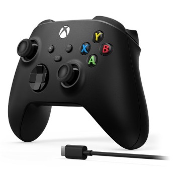 Wireless Controller + USB-C Cabel 2,7m Carbon Black, fur PC / Xbox One / S / X 