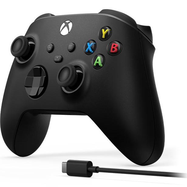 Wireless Controller + USB-C Cabel 2,7m Carbon Black, fur PC / Xbox One / S / X 