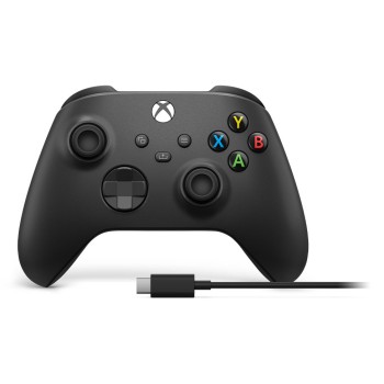 Wireless Controller + USB-C Cabel 2,7m Carbon Black, fur PC / Xbox One / S / X 