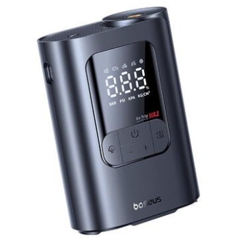 COMPRESOR AUTO Baseus GoTrip VA1 Super Mini, acumulator integrat de 5000mAh, USB Type-C x 1, LED, presiune maxima 2.5 bar, negru (timbru verde 0.80 lei) 