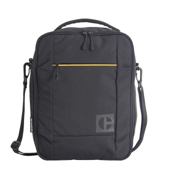 Borseta CATERPILLAR Code - Hex Go, material 420D hexagonal, buzunar cu fermoar - negru 
