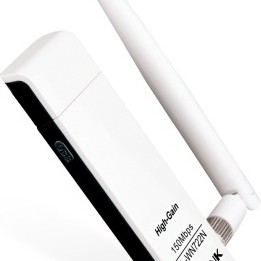 ADAPTOR RETEA TP-LINK , extern wireless 2.4 GHz, USB 2.0, port, 150 Mbps, antena externa detasabila x 1, 
