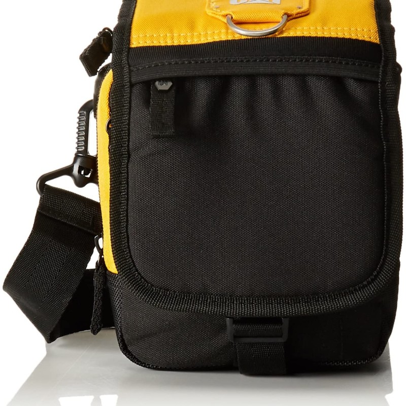 Borseta de umar CATERPILLAR Millennial Classic - Ronald, material 600D HD polyester - negru cu galbe 
