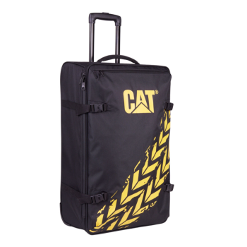 Troller CATERPILLAR Soft Luggage, 43 x 24.5 x 71 cm (Lxlxh), 62L, Polyester - negru cu imprimeu galb 