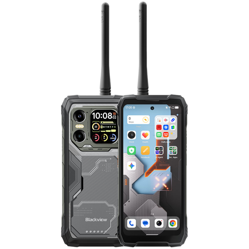 Blackview XPLORE 1 Walkie-talkie 22km 5G Rugged Phone 6.78-inch FHD 2460x1080 120Hz+2.01-inch 296x240 12+256GB, 7050 octa-core 2.4Ghz Cam 50+64MP+20MP,20000mAh,Black 