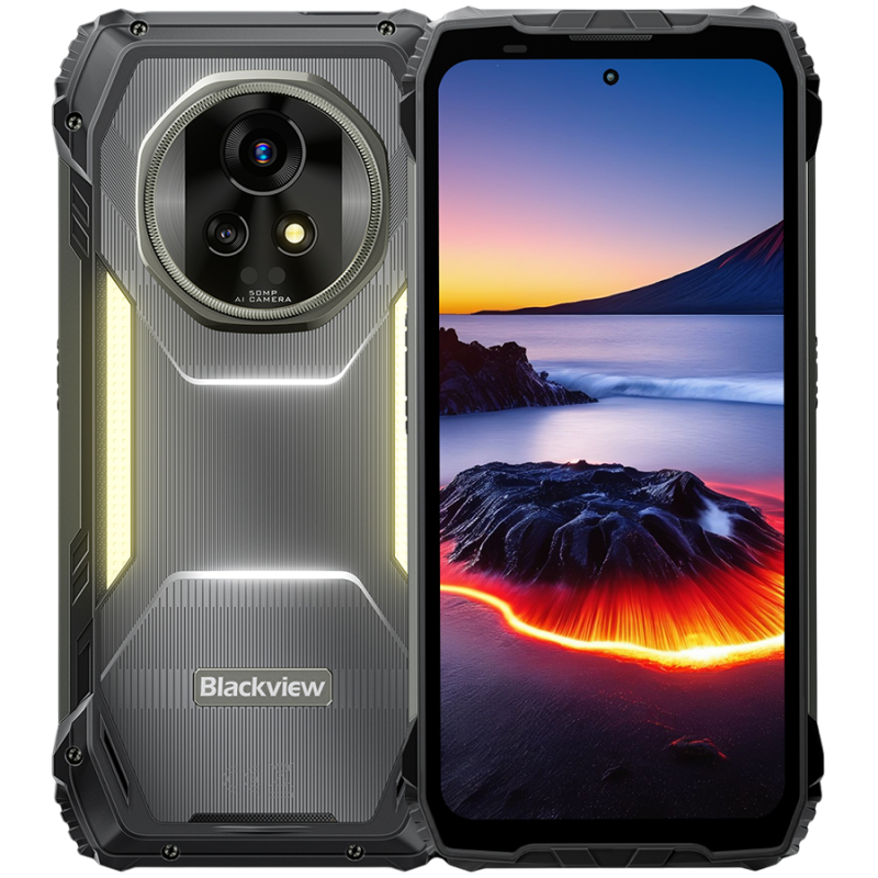 Blackview XPLORE 2 Projector Rugged phone 5G 6.73-inch AMOLED 3200x1440 120Hz+projector 100-inch 100lm 12+256Gb 3.35Ghz Cam 50+50+20MP Night vision 20000mAh Black 