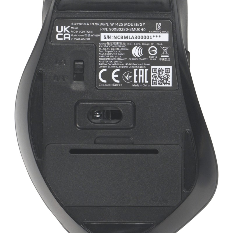 AS MOUSE WT425 OPTICAL WIRELESS GY 