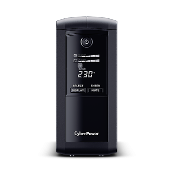 UPS CYBER POWER Line Int. cu sin. simulata, cu management, Tower, LCD, 1000VA/550W, AVR, 6x IEC, baterie 1x 12V/9Ah, incarcare pana la 8h, USB, 2x RJ45, RS232, tehn. GreenPower, 
