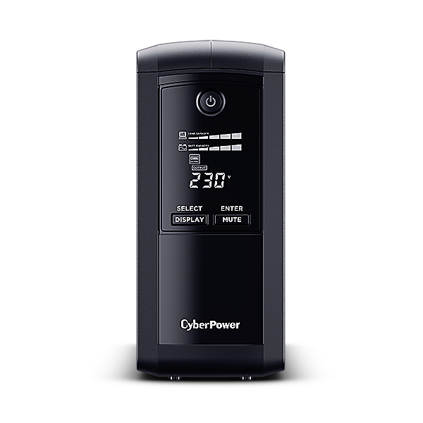 UPS CYBER POWER Line Int. cu sin. simulata, cu management, Tower, LCD, 1000VA/550W, AVR, 6x IEC, baterie 1x 12V/9Ah, incarcare pana la 8h, USB, 2x RJ45, RS232, tehn. GreenPower, 