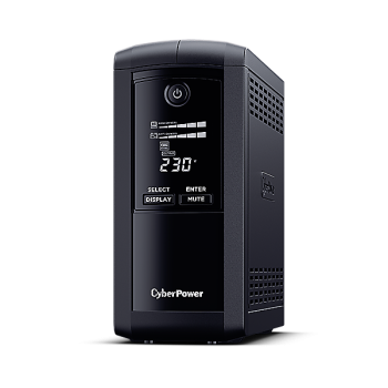 UPS CYBER POWER Line Int. cu sin. simulata, cu management, Tower, LCD, 1000VA/550W, AVR, 6x IEC, baterie 1x 12V/9Ah, incarcare pana la 8h, USB, 2x RJ45, RS232, tehn. GreenPower, 