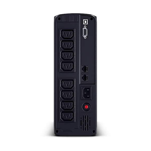 UPS CYBER POWER Line Int. cu sin. simulata, cu management, Tower, LCD, 1200VA/720W, AVR, 8x IEC, baterie 2x 12V/7Ah, incarcare pana la 8h, USB, 2x RJ45, RS232, tehn. GreenPower, 