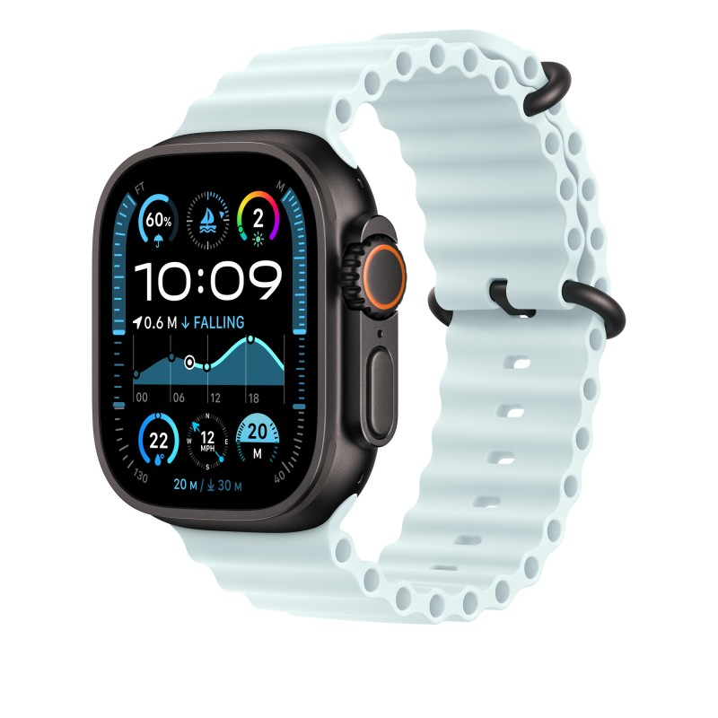 AW BAND 49MM OCEAN ICE BL BK TITANIUM XL 