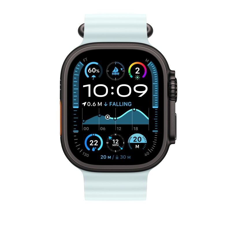 AW BAND 49MM OCEAN ICE BL BK TITANIUM XL 
