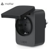 PRIZA inteligenta TP-LINK exterior, design compact, certificare Matter, Schuko x 1, cu monitorizarea energiei, conectare prin Schuko (T), 16 A, programare prin smartph, BT, WiFi, negru 