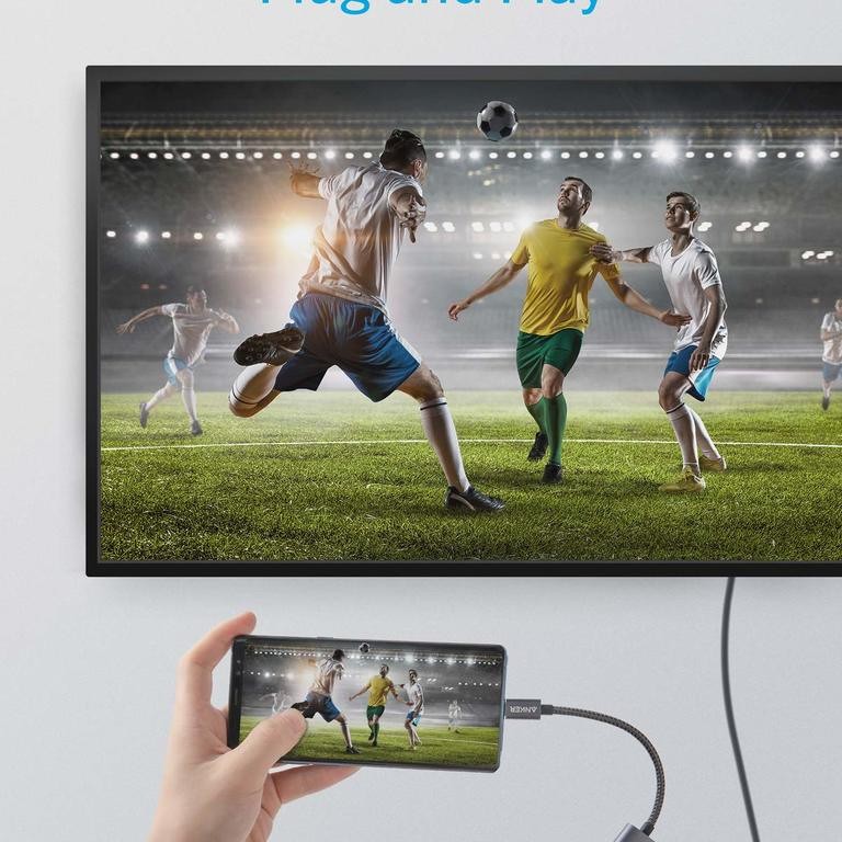 Adaptor video Anker, USB Type-C la HDMI(M), rezolutie 4K la 60Hz, PVC, negru, 