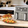 Friteuza cu aer cald Ninja Foodi Pro DualZone DZ400, 9.5 L, 6 functii (Gri) 