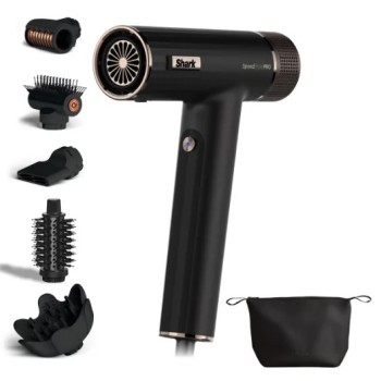 Uscator de par Shark SpeedStyle Pro HD752EU, 1750 W, 3 viteze, 3 setari temperatura, Ionizare (Negru) 