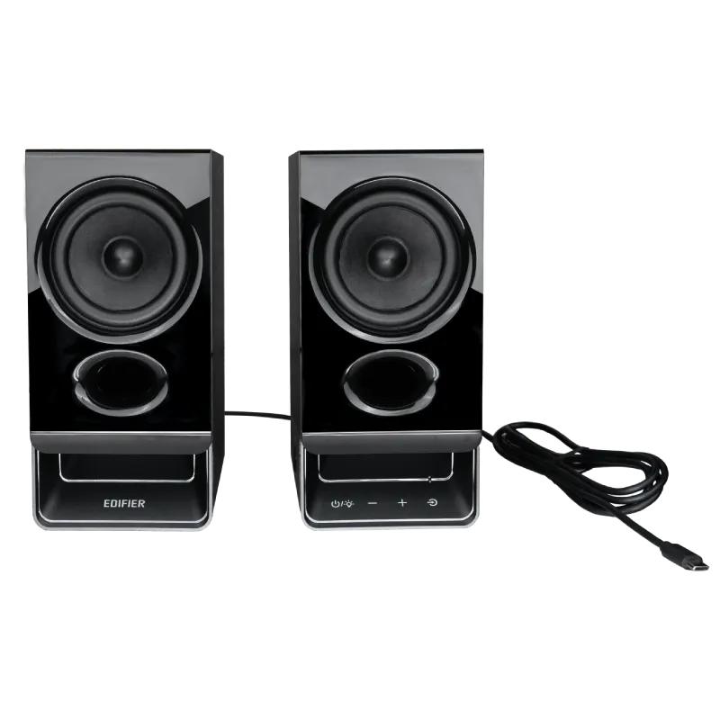 BOXE EDIFIER 2.0, RMS:   5W (2 x 2.5W), bluetooth v6.0, volum, mufa casti, touch panel, AUX/USB-C, Edifier App, USB power, MDF, black, 