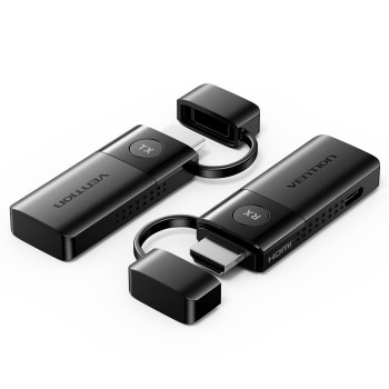 Transmitator video Vention, HDMI(T) USB-C(T), transmite semnal video la max 50m, rezolutie 1080p la 60Hz, 5GHz, negru, 