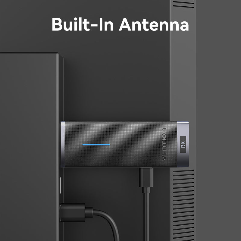 Transmitator video Vention, HDMI(T) USB-C(T), transmite semnal video la max 50m, rezolutie 1080p la 60Hz, 5GHz, include 2 x Cablu USB-C 1m si 1 x Cablu prelungitor HDM 0.2m, negru, 