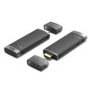 Transmitator video Vention, HDMI(T) USB-C(T), transmite semnal video la max 50m, rezolutie 1080p la 60Hz, 5GHz, include 2 x Cablu USB-C 1m si 1 x Cablu prelungitor HDM 0.2m, negru, 