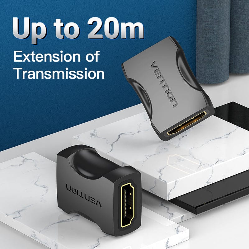 Adaptor video Vention, cupla HDMI (M) la HDMI (M), rezolutie 4K la 60Hz, bidirectional, conectori auriti, negru, 
