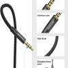 Cablu audio prelungitor Vention, Jack 3.5mm (T) la Jack 3.5mm (M), 2m, negru, 