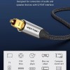 Cablu optic audio Vention, S/PDIF (T) la S/PDIF (T), 5.1 canale, 1.5m, conectori auriti, gri, 