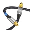 Cablu optic audio Vention, S/PDIF (T) la S/PDIF (T), 5.1 canale, 1.5m, conectori auriti, gri, 