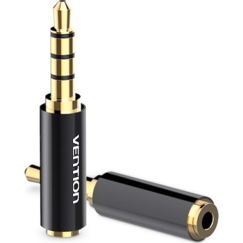 Adaptor audio Vention, Jack 3.5mm (T) la Jack 2.5mm (M), 2.1 canale, conectori auriti, negru, 