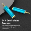 Adaptor audio Vention, Jack 6.35mm (M) la Jack 3.5mm (T), conectori auriti, albastru, 