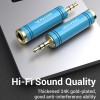 Adaptor audio Vention, Jack 6.35mm (M) la Jack 3.5mm (T), conectori auriti, albastru, 