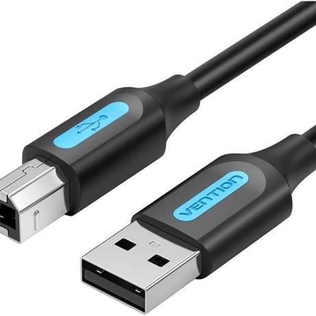 Cablu USB imprimanta Vention, 0.5m, USB-A 2.0 (T) la USB-B 2.0 (T), PVC, negru, 