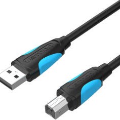 Cablu USB imprimanta Vention, 1m, USB-A 2.0 (T) la USB-B 2.0 (T), PVC, negru 