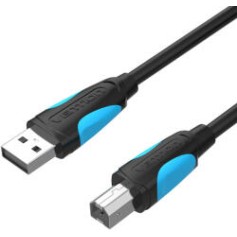 Cablu USB imprimanta Vention, 1m, USB-A 2.0 (T) la USB-B 2.0 (T), PVC, negru 
