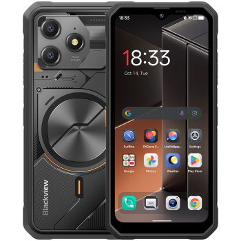 Blackview FORT100 LTE 6.56-inch HD+ 1612x720 90Hz 8+128GB MT Helio G81 Octa-Core 2.0GHz 13MP Front 16MP Rear NFC MIL-STD-810H 5000mAh Fingerprint  Android 16 Cosmic Black 