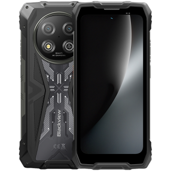 Blackview ROCK 2 5G 6.67-inch HD+ 1640x720 120Hz 12+256GB Unosoc T8100 Octa-Core 2.2GHz 13MP Front 16MP Rear NFC FG MIL-STD-810H 15000mAh Fingerprint  Android 16 Black 