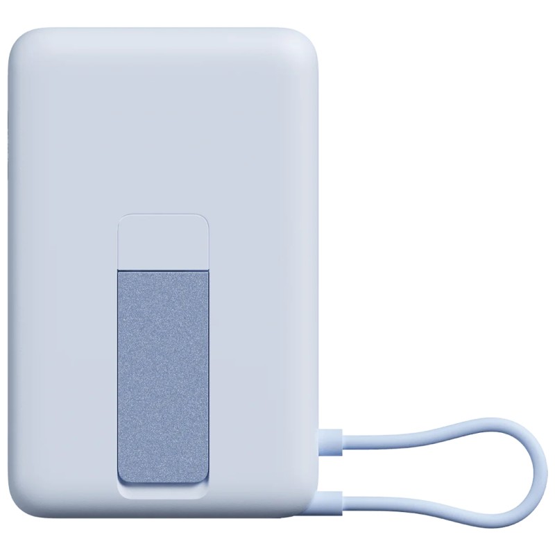 Acumulator extern magnetic cu suport incorporat Xiaomi BHR08PCGL, 33 W (USB-C), 10000 mAh, Cablu USB-C integrat, Incarcare Wireless 15 W (Albastru) 