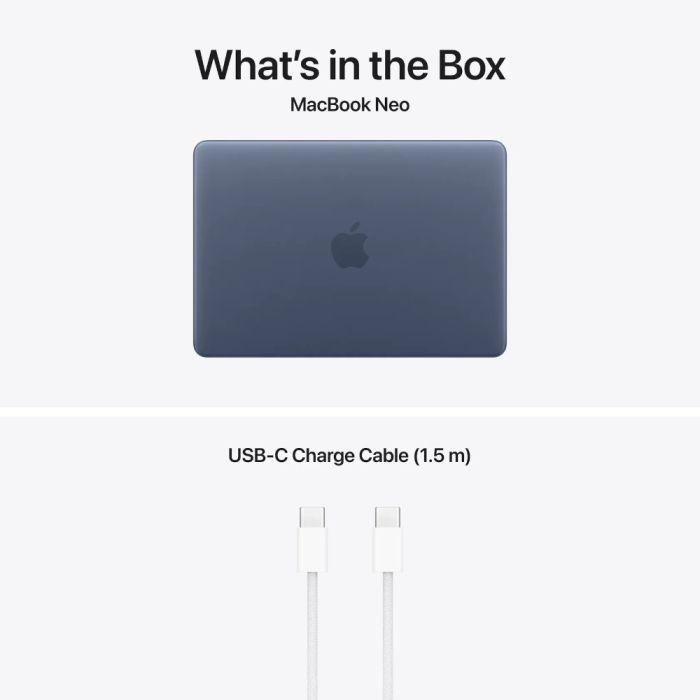 13 MacBook Neo 13 with Liquid Retina, Apple A18 Pro chip (6-core CPU), 8GB, 512GB SSD, Apple A18 Pro 5-core GPU, macOS, Indigo, INT keyboard, 2026 
