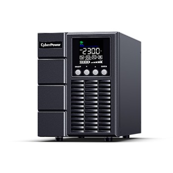 UPS CYBER POWER Online dubla conversie cu sin. pura, cu management, Tower, LCD, 1000VA/900W, 2x Schuko, 1x IEC, baterie 2x 12V/9Ah, incarcare pana la 4h, USB, RS232, slot SNMP, APFC, LCD col, EPO, tehn. GreenP, 