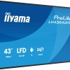 IIYAMA LFD LH4364UHS-B1AG 43 UHD VA 3840 x 2160 60Hz 500 cd 4000:1 6.5ms Android 14OS iiSignage2 (CMS/DMS), iiShare, iiControl, Landscape and Portrait, Speakers 2x 10W, 2x HDMI, 1x USB-C, 15W PD, USB 2.0 x2, WiFi, LAN 